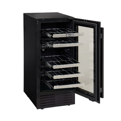 Marathon 15" Black Steel Dual Zone Wine Cooler - MWC28-DBLS