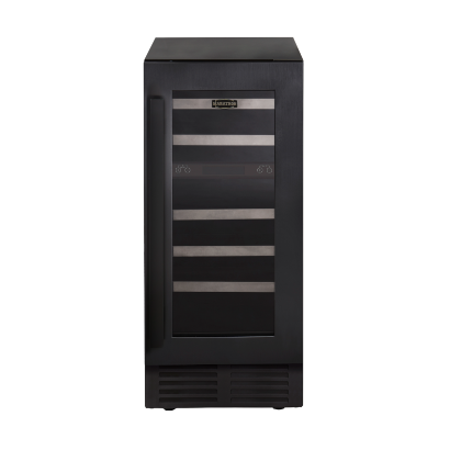 Marathon 15" Black Steel Dual Zone Wine Cooler - MWC28-DBLS