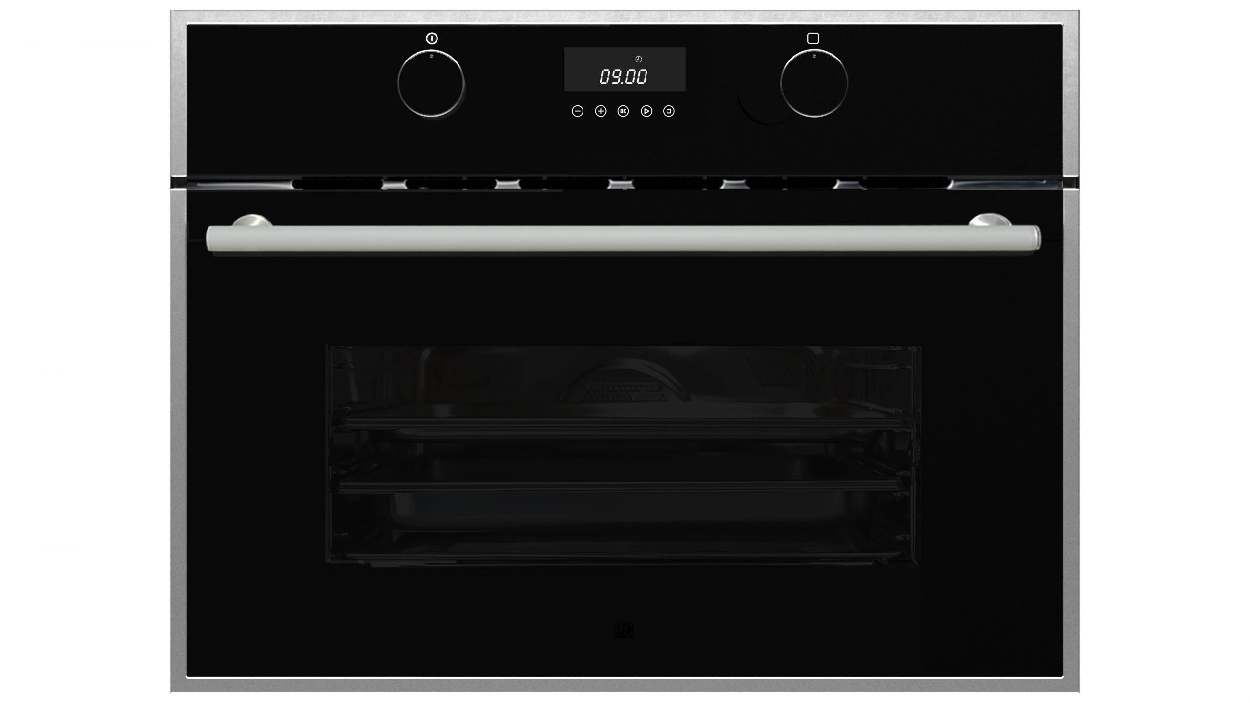 Porter & Charles - 1.3 cu. Ft Built In Microwave in Black Stainless - MWPS60TM