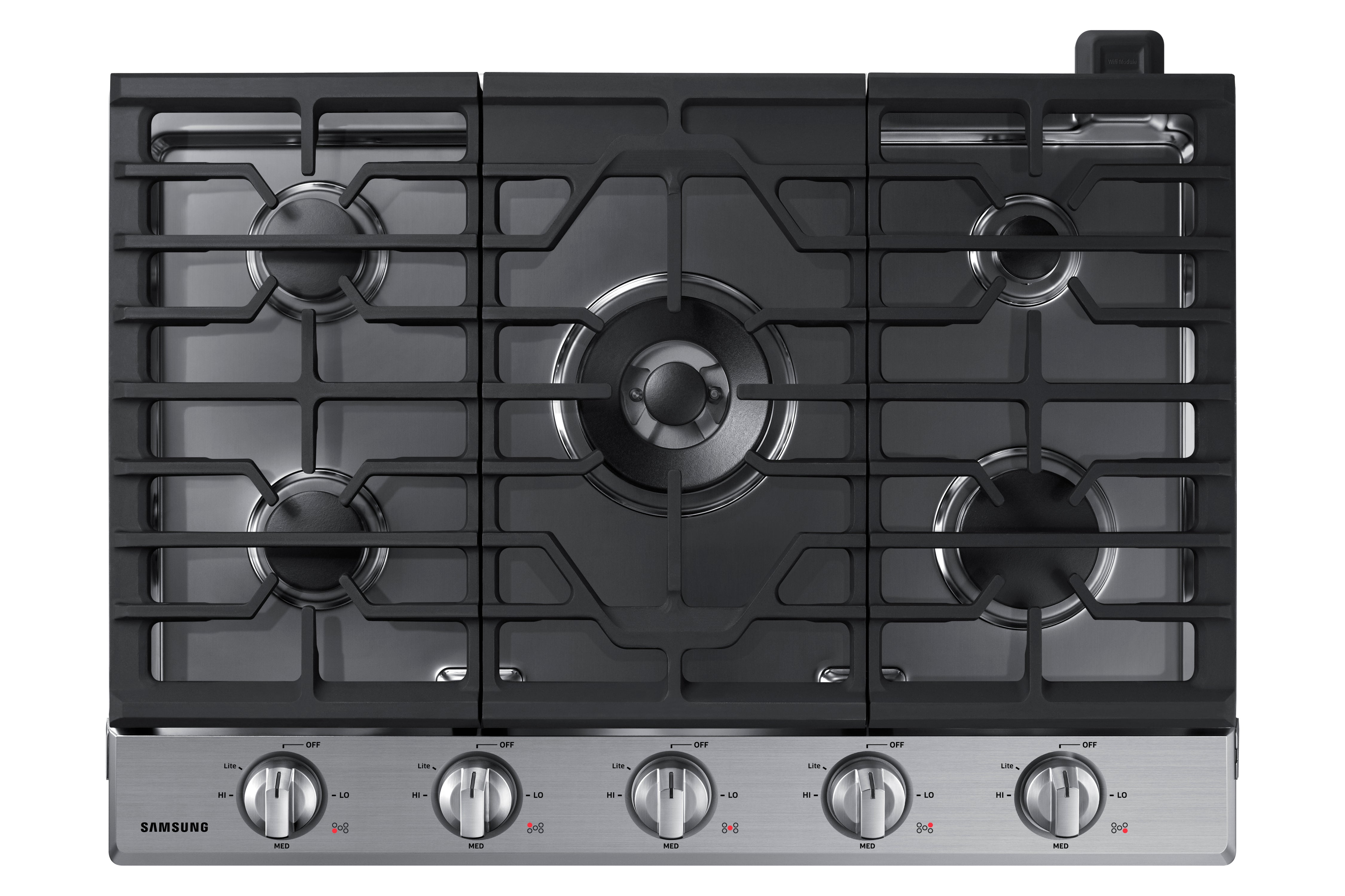 Samsung - 30 inch wide Gas Cooktop in Stainless - NA30N6555TS