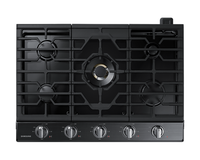 Samsung - 30 inch wide Gas Cooktop in Black Stainless - NA30N7755TG