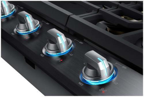 Samsung - 36 inch wide Gas Cooktop in Black Stainless Steel - NA36N7755TG