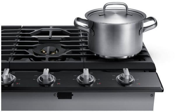 Samsung - 36 inch wide Gas Cooktop in Black Stainless Steel - NA36N7755TG