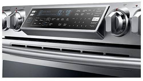Samsung - 5.8 cu. ft Slide-In Electric Range in Stainless Steel - NE58F9710WS