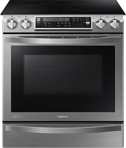 Samsung - 5.8 cu. ft Slide-In Induction Range in Stainless