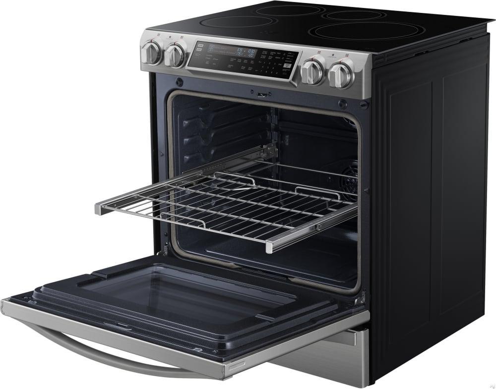 Samsung - 5.8 cu. ft Slide-In Induction Range in Stainless Steel - NE58H9970WS