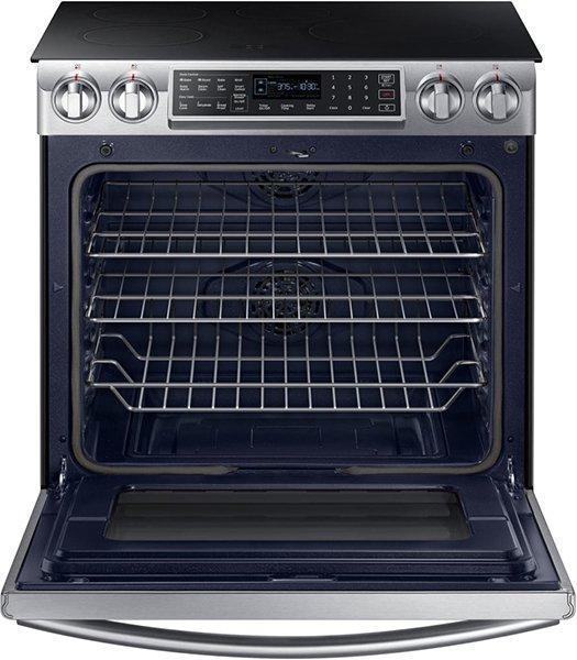 Samsung - 5.8 cu. ft Slide-In Induction Range in Stainless Steel - NE58K9560WS