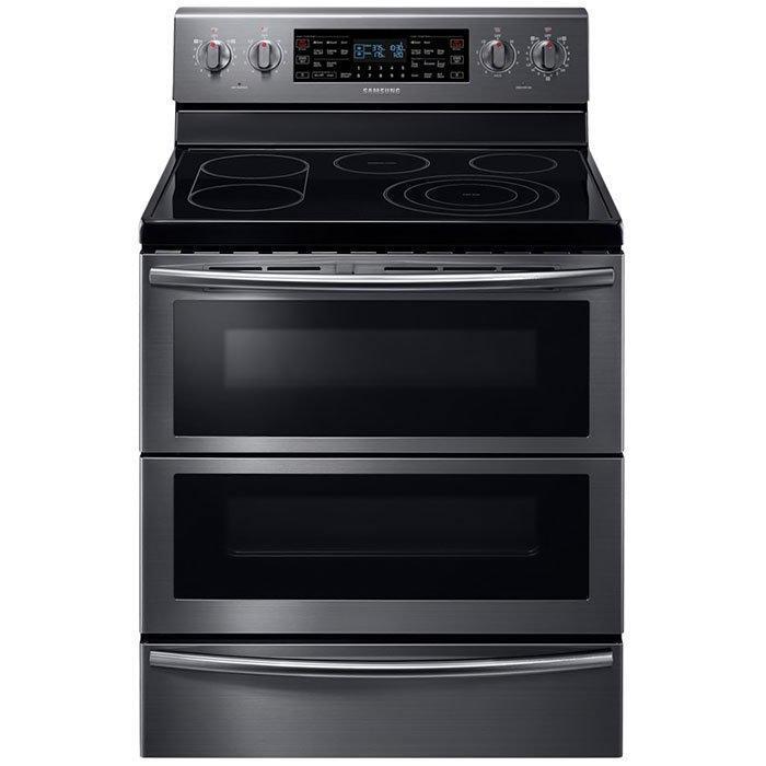 Samsung - 5.9 cu. ft Rear Control Electric Range in Black Stainless Steel - NE59J7850WG