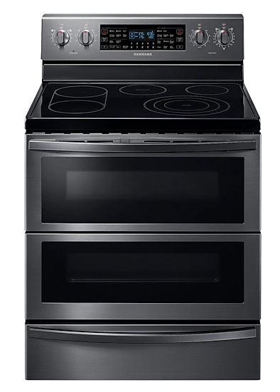 Samsung - 5.9 cu. ft Electric Range in Black Stainless - NE59T7851WG