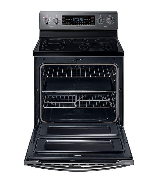 Samsung - 5.9 cu. ft Electric Range in Black Stainless - NE59T7851WG