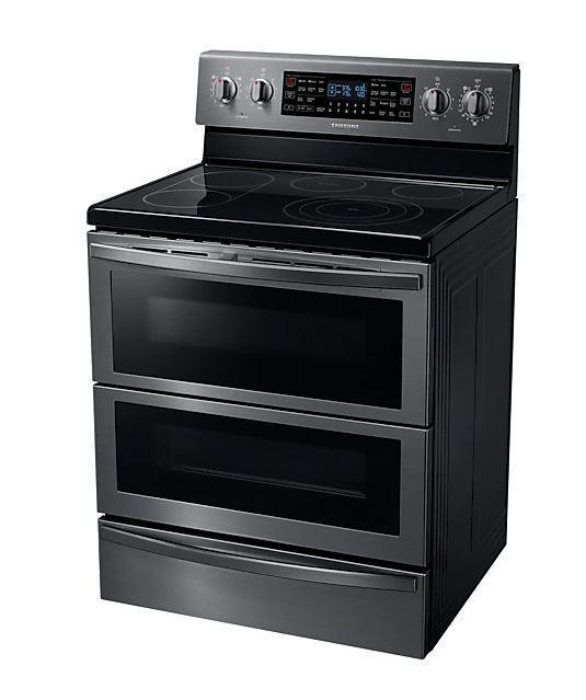 Samsung - 5.9 cu. ft Electric Range in Black Stainless - NE59T7851WG