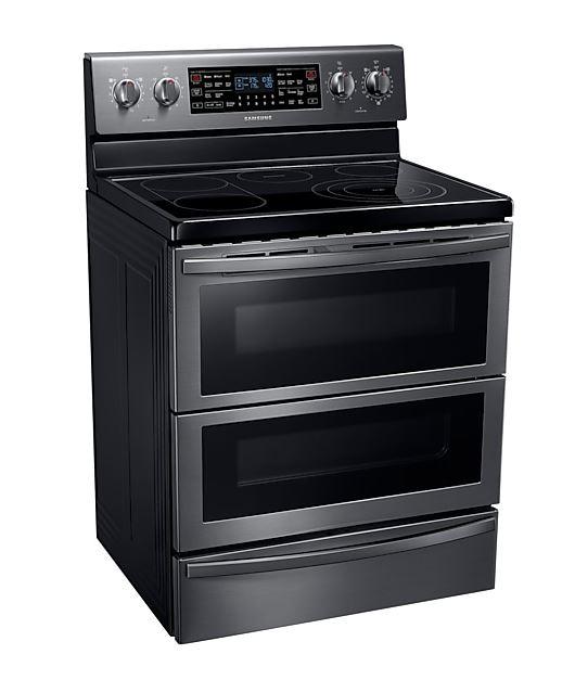 Samsung - 5.9 cu. ft Electric Range in Black Stainless - NE59T7851WG