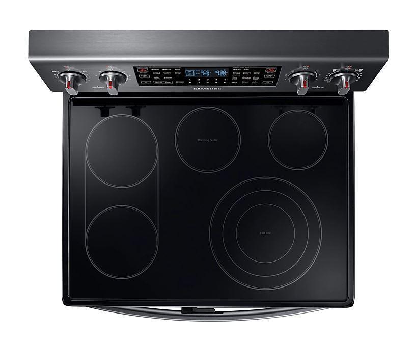 Samsung - 5.9 cu. ft Electric Range in Black Stainless - NE59T7851WG