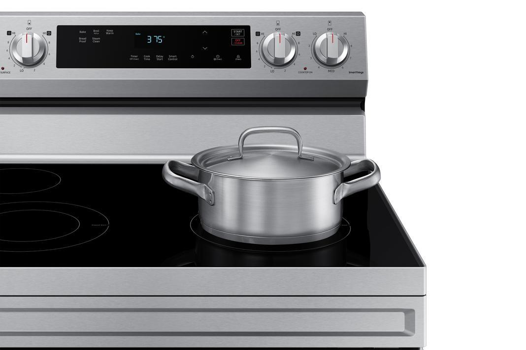 Samsung - 6.3 cu. ft Electric Range in Stainless - NE63A6111SS