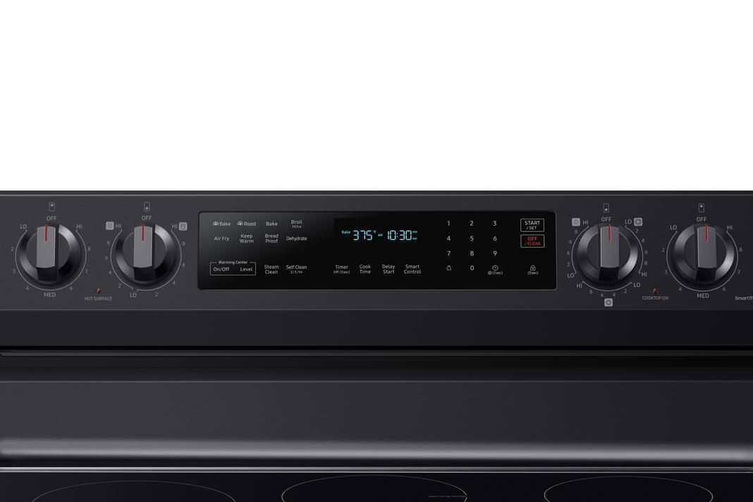 Samsung - 6.3 cu. ft Electric Range in Black Stainless - NE63A6711SG