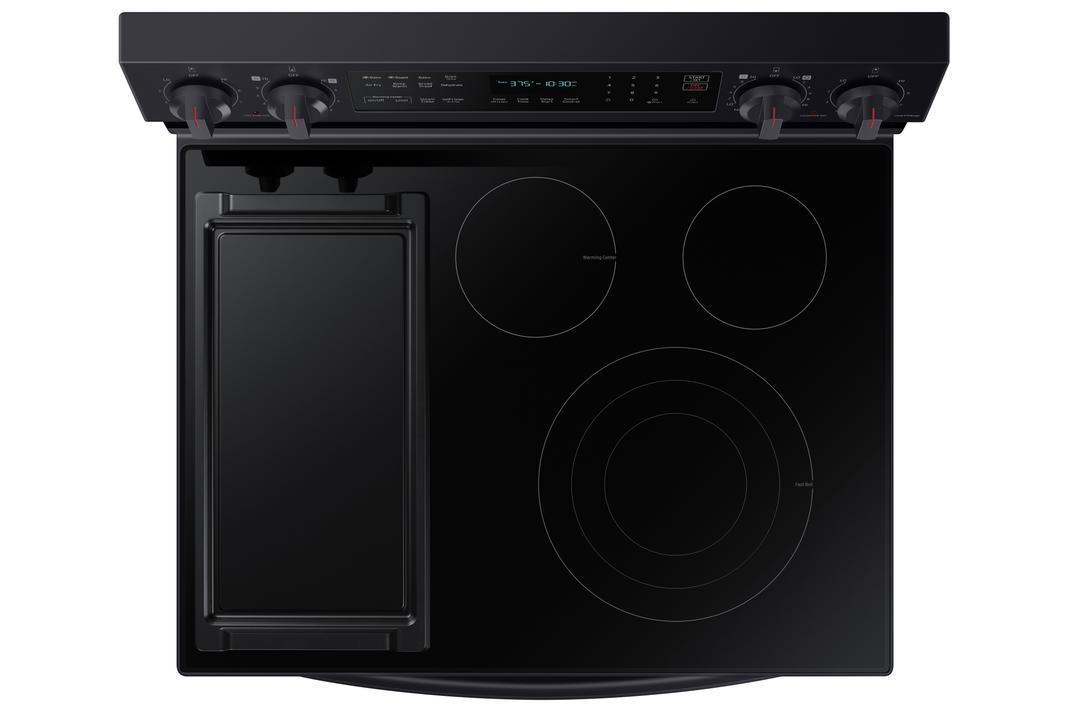 Samsung - 6.3 cu. ft Electric Range in Black Stainless - NE63A6711SG