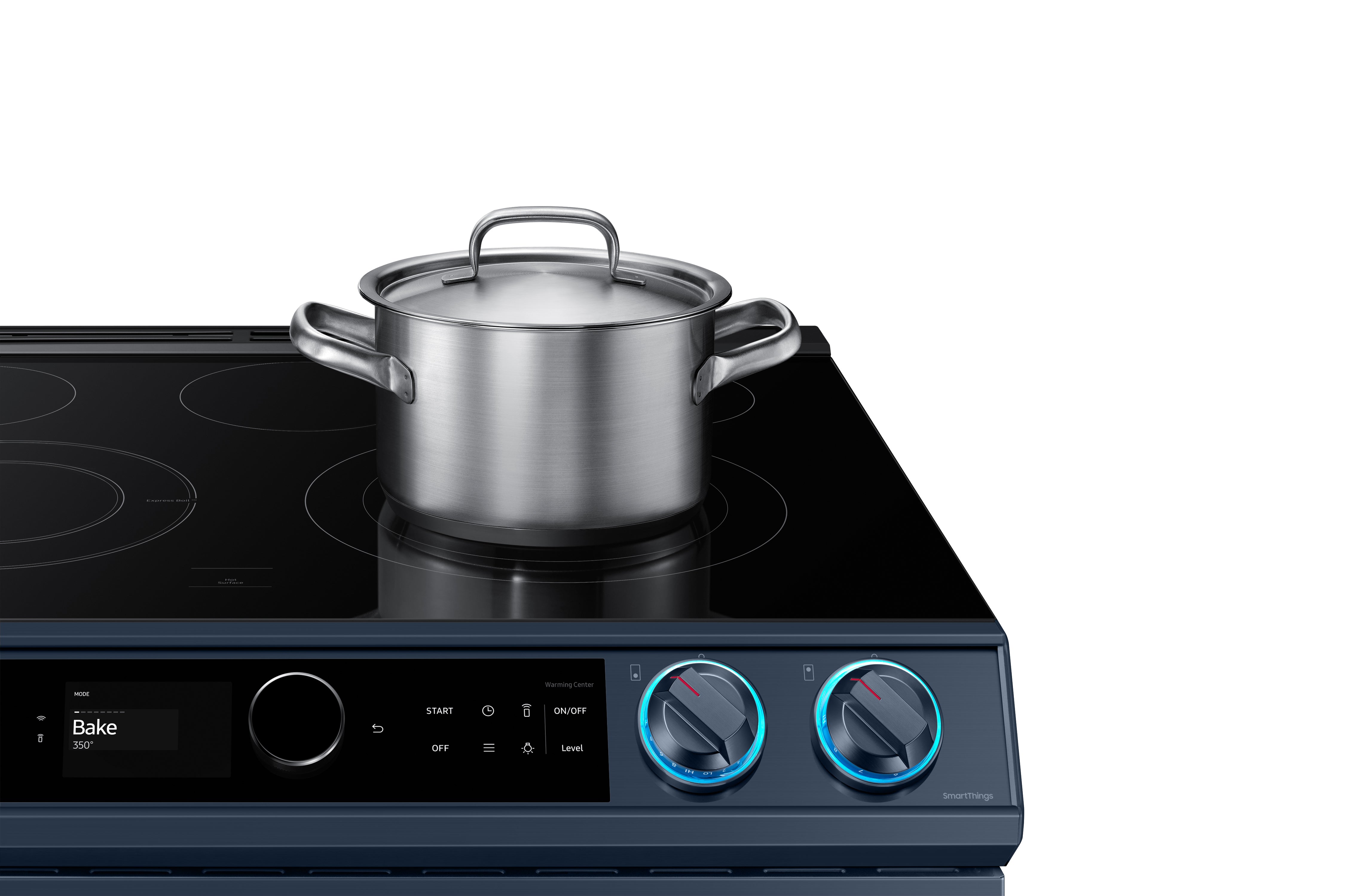 Samsung - Bespoke 6.3 cu. ft Electric Range in Blue - NE63A8711QN