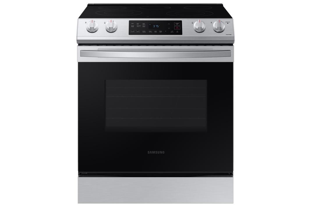 Samsung - 6.3 cu. ft Electric Range in Stainless - NE63T8111SS