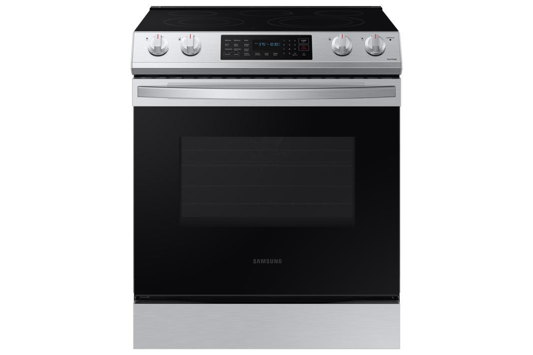 Samsung - 6.3 cu. ft Electric Range in Stainless - NE63T8311SS