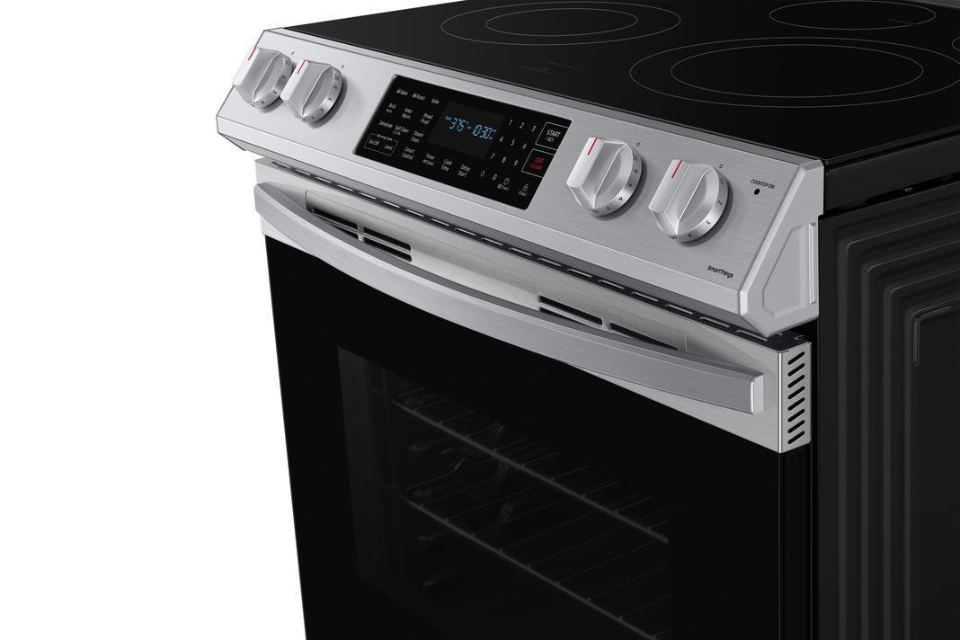Samsung - 6.3 cu. ft Electric Range in Stainless - NE63T8311SS