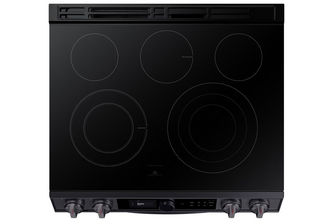 Samsung - Bespoke 6.3 cu. ft Electric Range in Black Stainless - NE63T8711SG