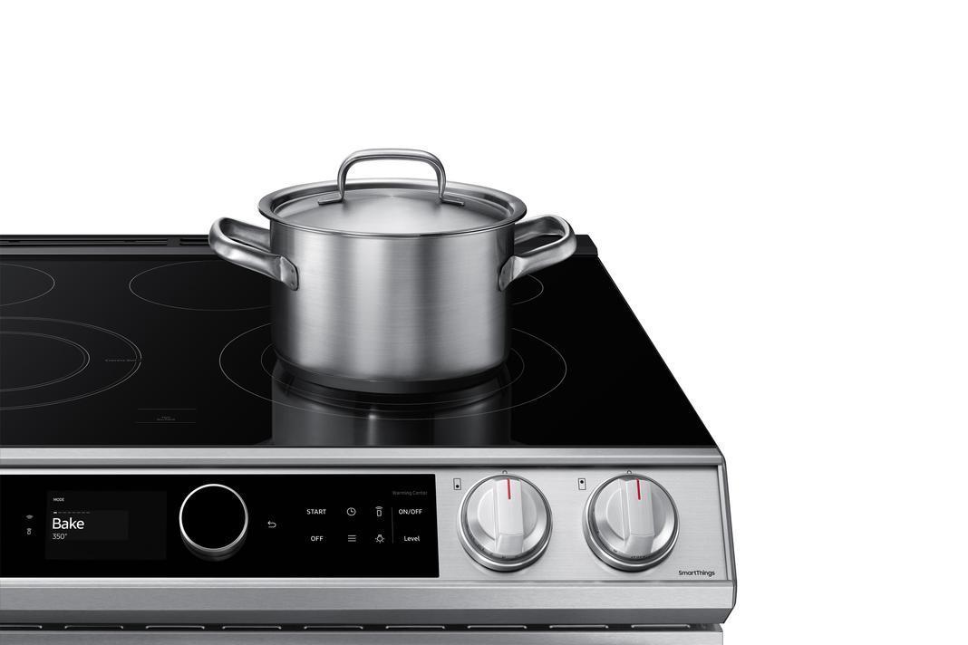 Samsung - Bespoke 6.3 cu. ft Electric Range in Stainless - NE63T8711SS