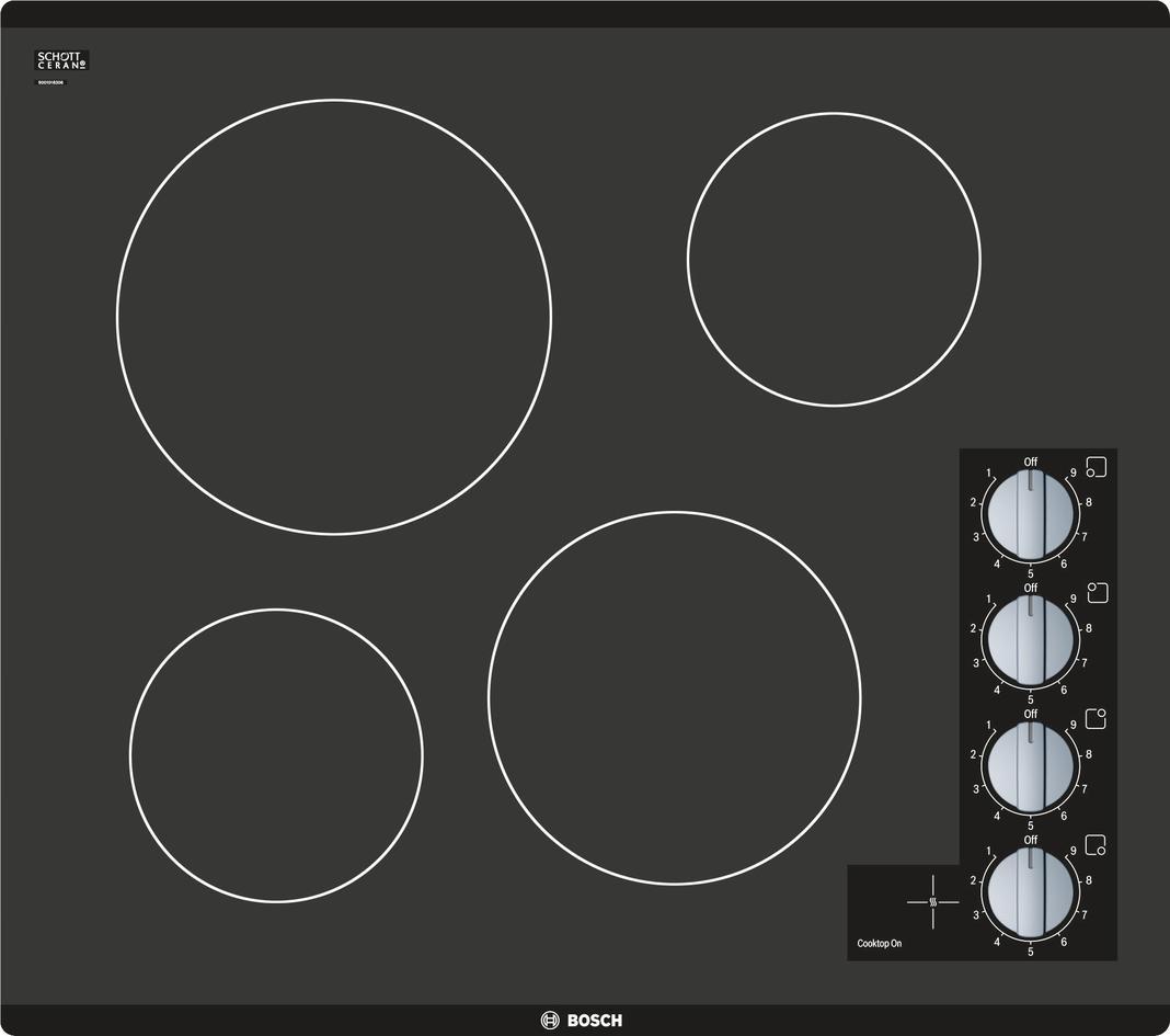 Bosch - 23 inch wide Electric Cooktop in Black - NEM5466UC
