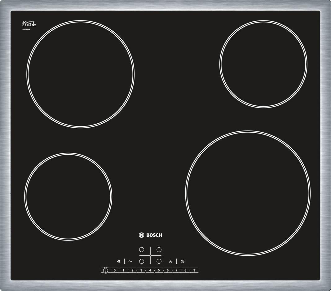 Bosch - 23 inch wide Electric Cooktop in Black Stainless - NET5466SC