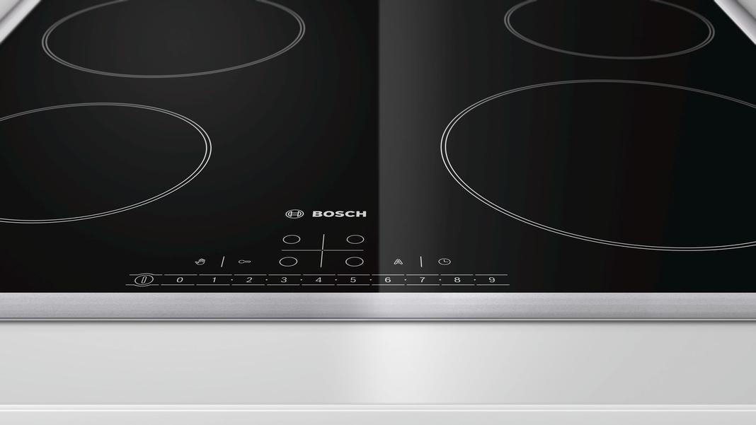 Bosch - 23 inch wide Electric Cooktop in Black Stainless - NET5466SC
