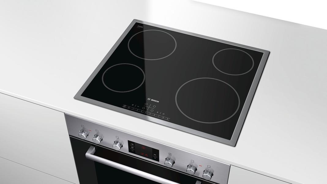 Bosch - 23 inch wide Electric Cooktop in Black Stainless - NET5466SC