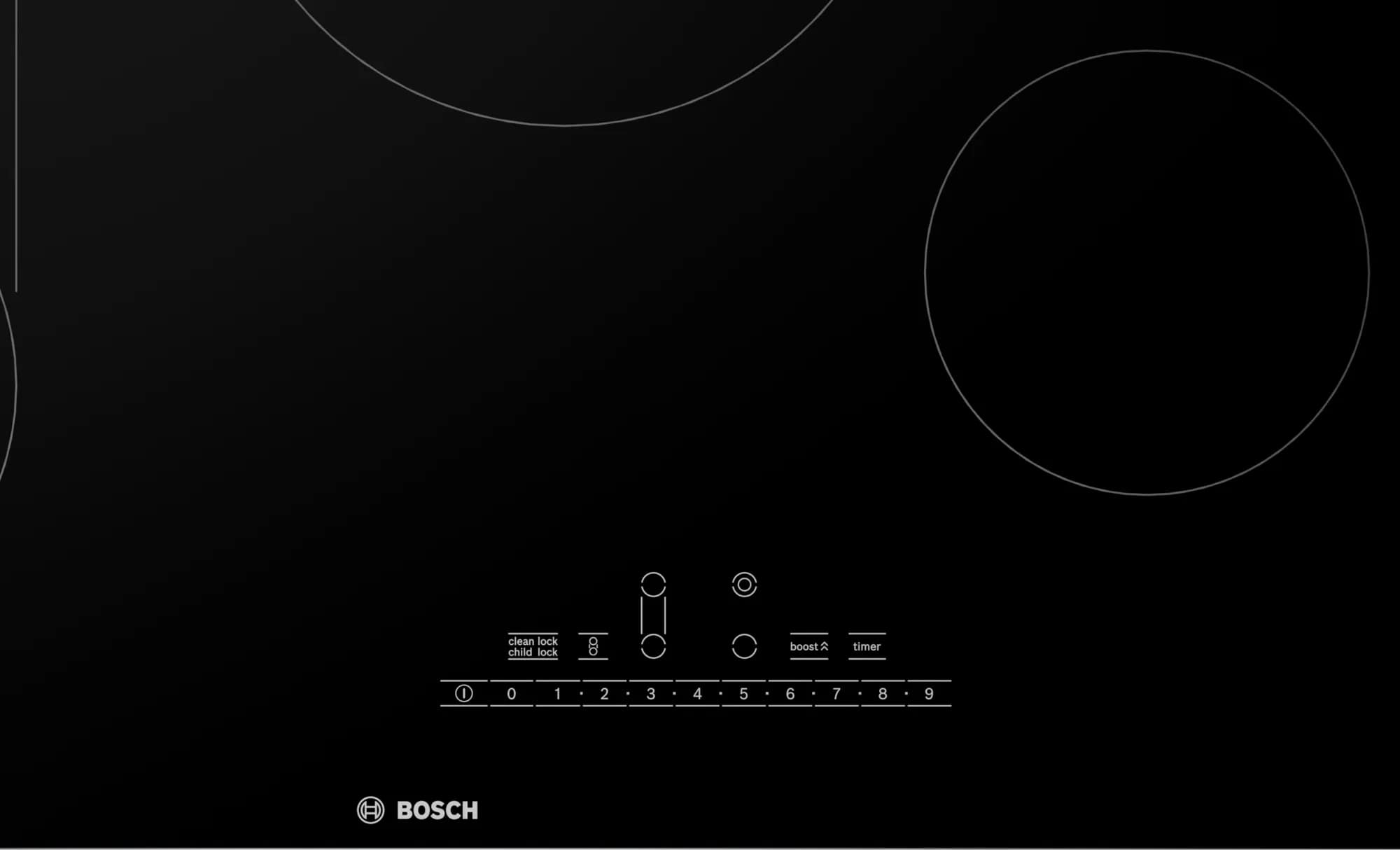 Bosch - 31 inch wide Electric Cooktop in Black - NET8069UC