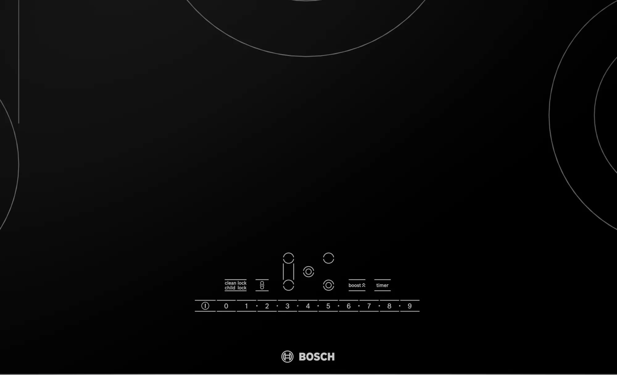 Bosch - 37 inch wide Electric Cooktop in Black - NET8669UC