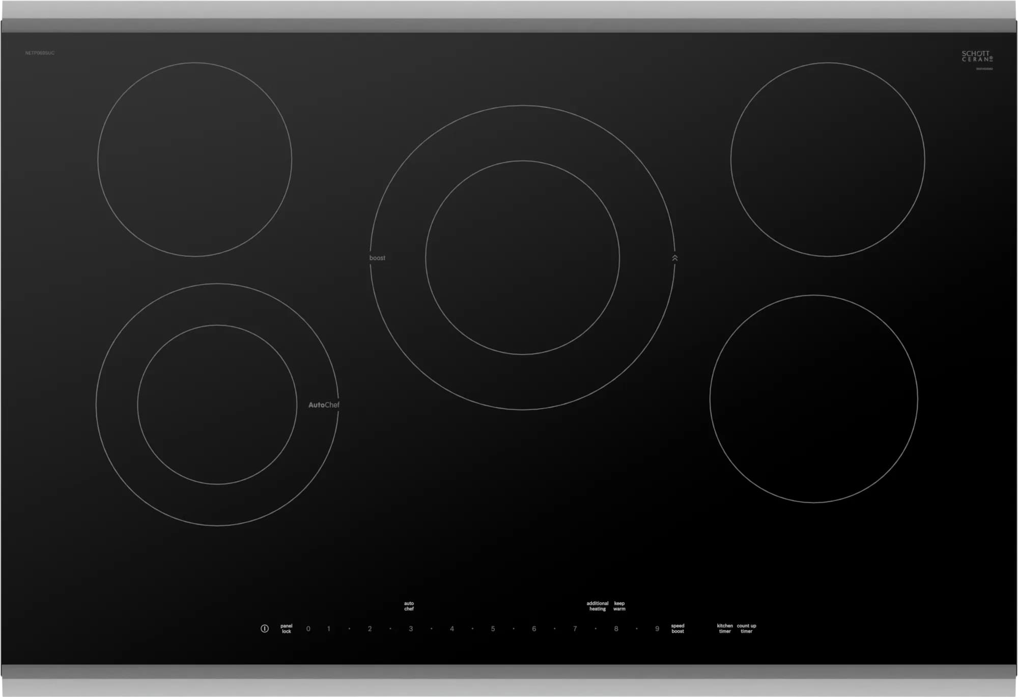 Bosch - 31 inch wide Electric Cooktop in Black - NETP069SUC