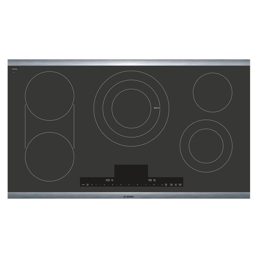 Bosch - 37 inch wide Electric Cooktop in Black - NETP668SUC