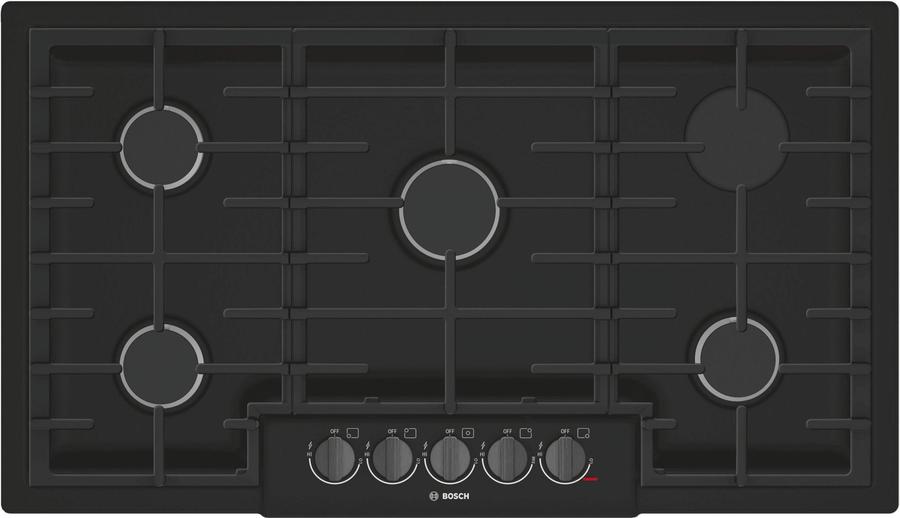 Bosch - 37 inch wide Gas Cooktop in Black - NGM8646UC