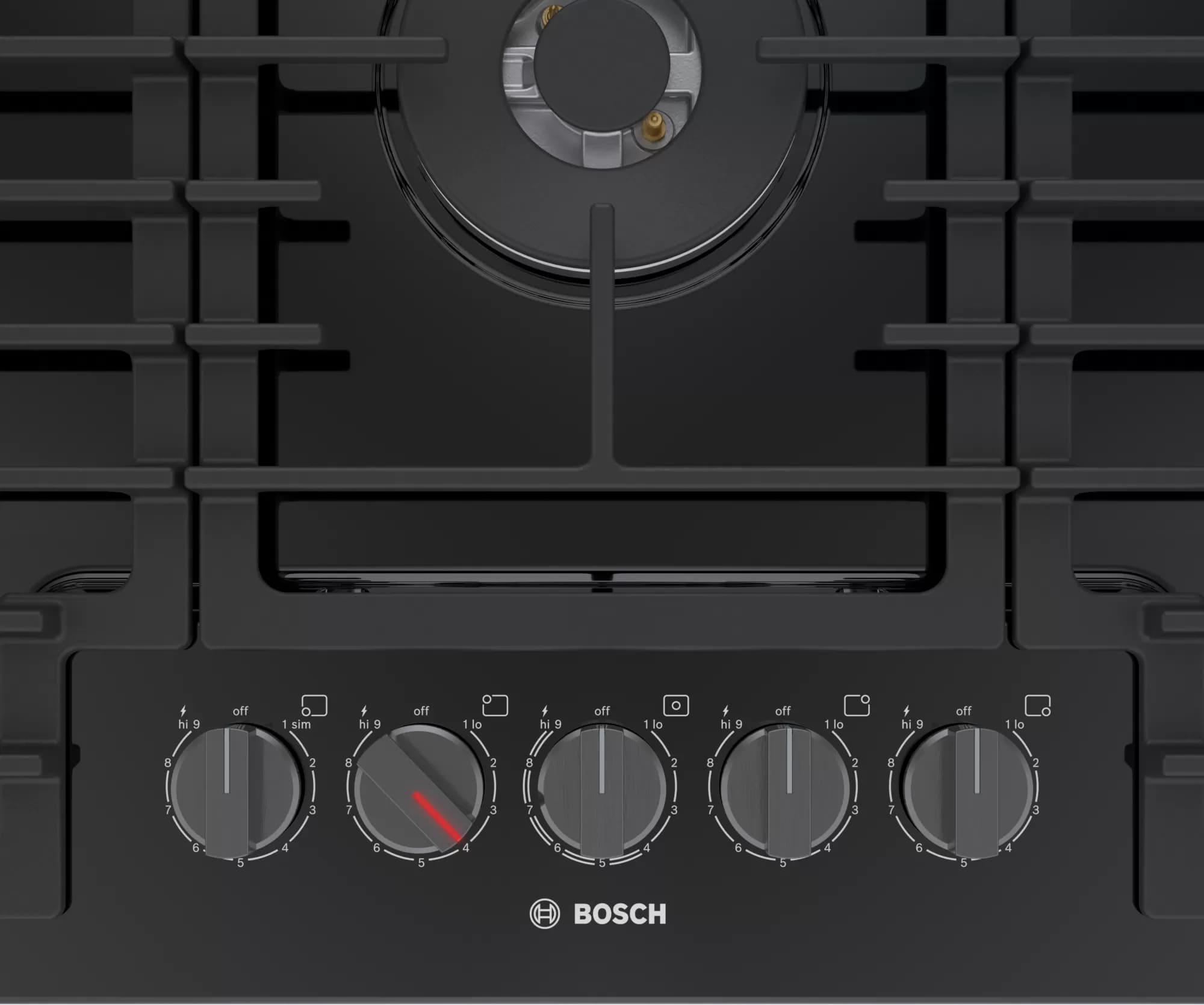 Bosch - 37 inch wide Gas Cooktop in Black - NGM8648UC