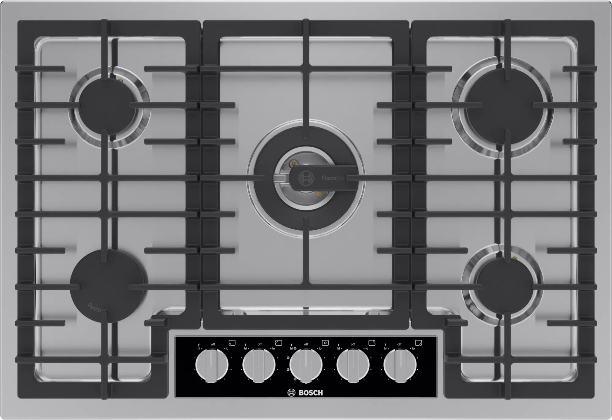 Bosch - 31 inch wide Gas Cooktop in Stainless - NGMP058UC