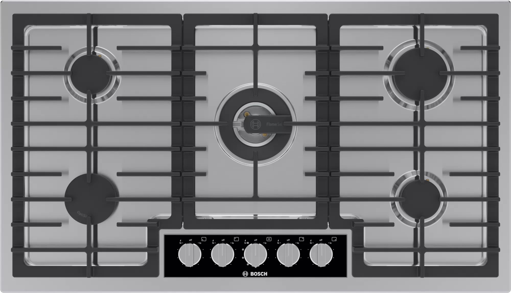 Bosch - 37 inch wide Gas Cooktop in Stainless - NGMP658UC