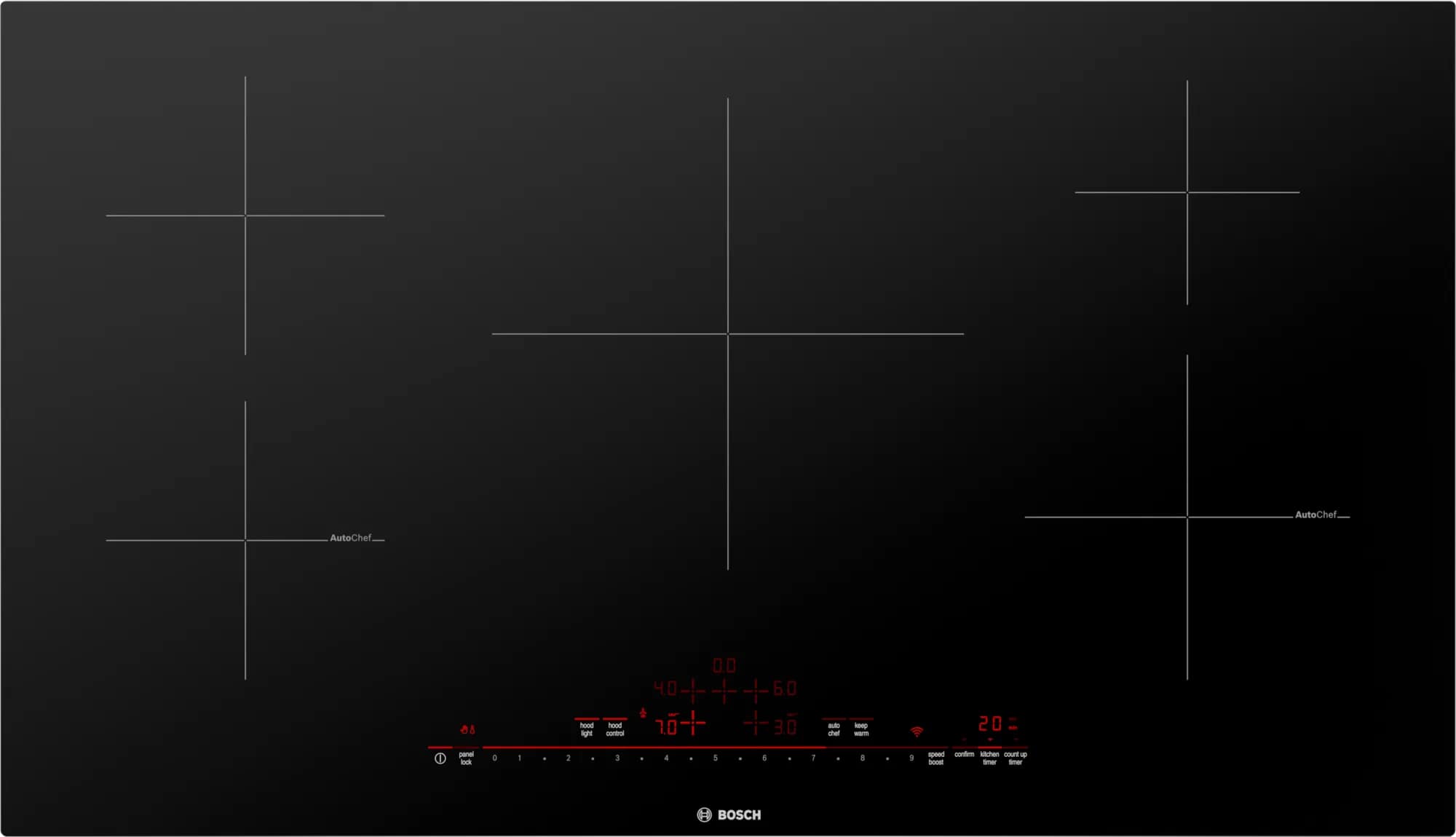 Bosch - 37 inch wide Induction Cooktop in Black - NIT8660UC