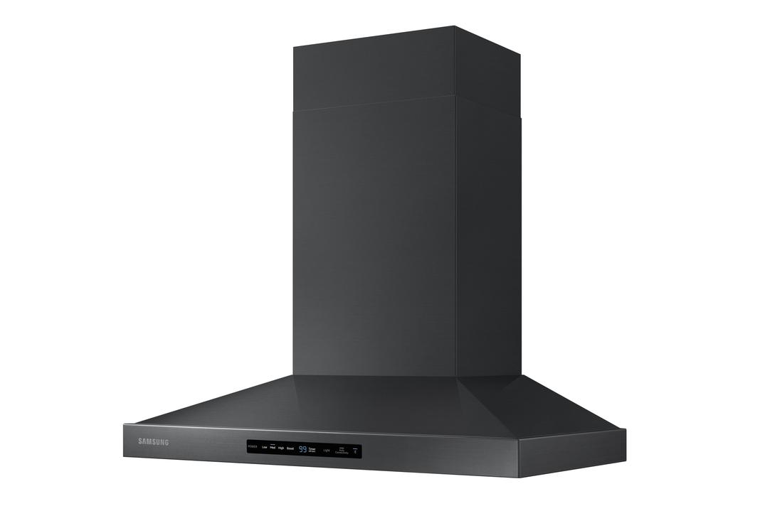 Samsung - 30 Inch 600 CFM Wall Mount and Chimney Range Vent in Black Stainless - NK30K7000WG
