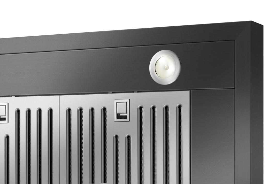 Samsung - 30 Inch 600 CFM Wall Mount and Chimney Range Vent in Black Stainless - NK30K7000WG