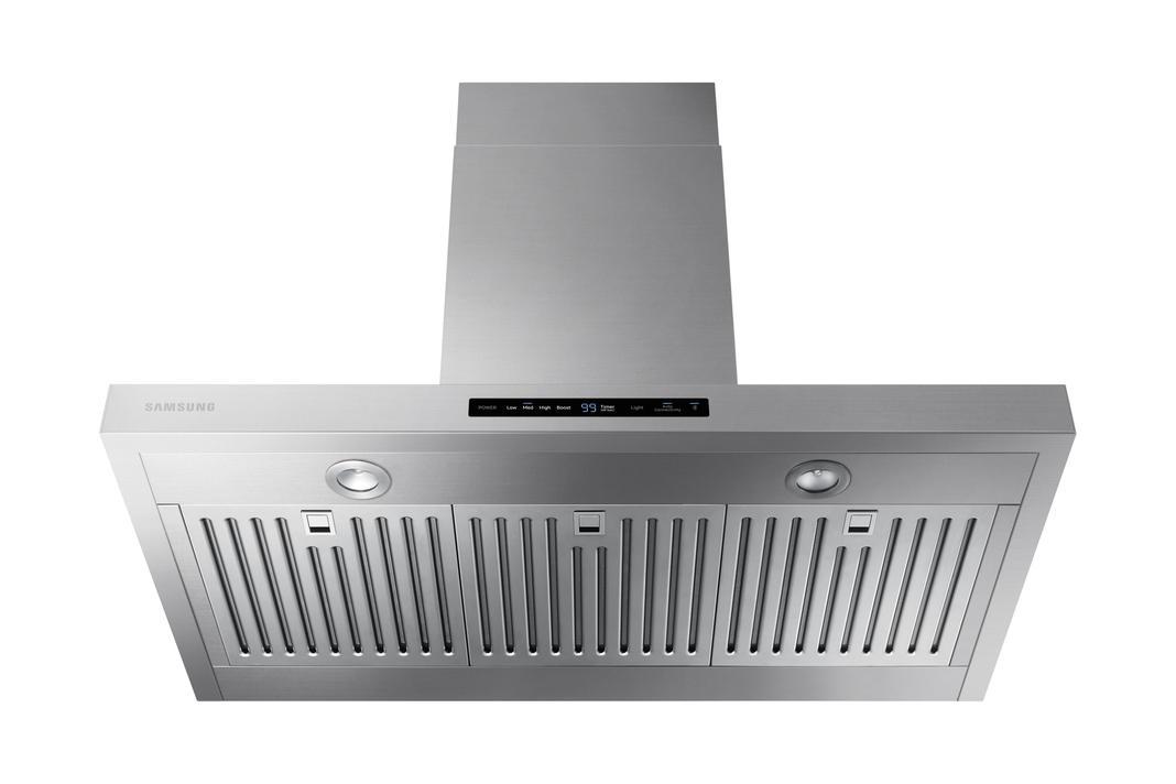 Samsung - 36 Inch 600 CFM Wall Mount and Chimney Range Vent in Stainless - NK36K7000WS