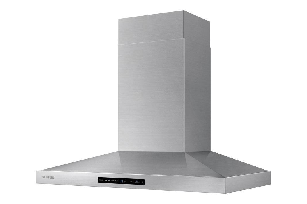 Samsung - 36 Inch 600 CFM Wall Mount and Chimney Range Vent in Stainless - NK36K7000WS