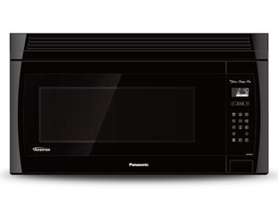 Panasonic - 2 cu. Ft Over the range Microwave in Black - NNSE284B