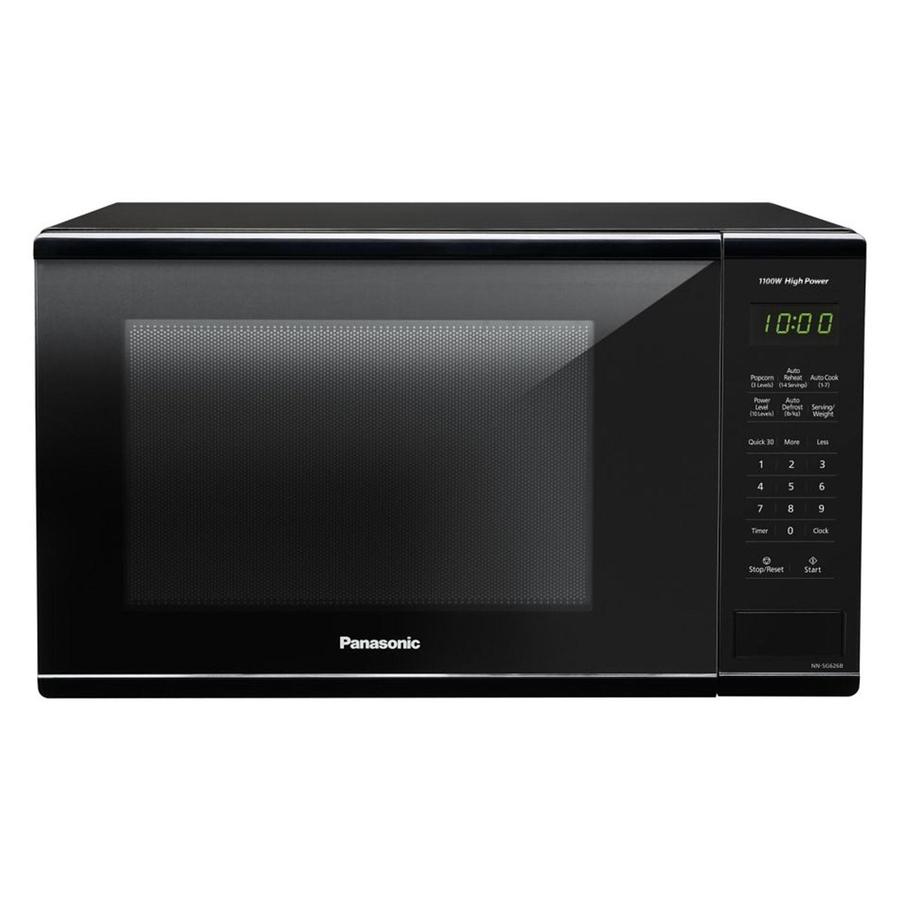 Panasonic - 1.3 cu. Ft Counter top Microwave in Black - NNSG626B