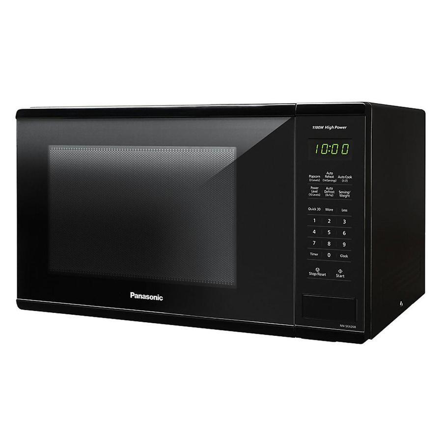 Panasonic - 1.3 cu. Ft Counter top Microwave in Black - NNSG626B