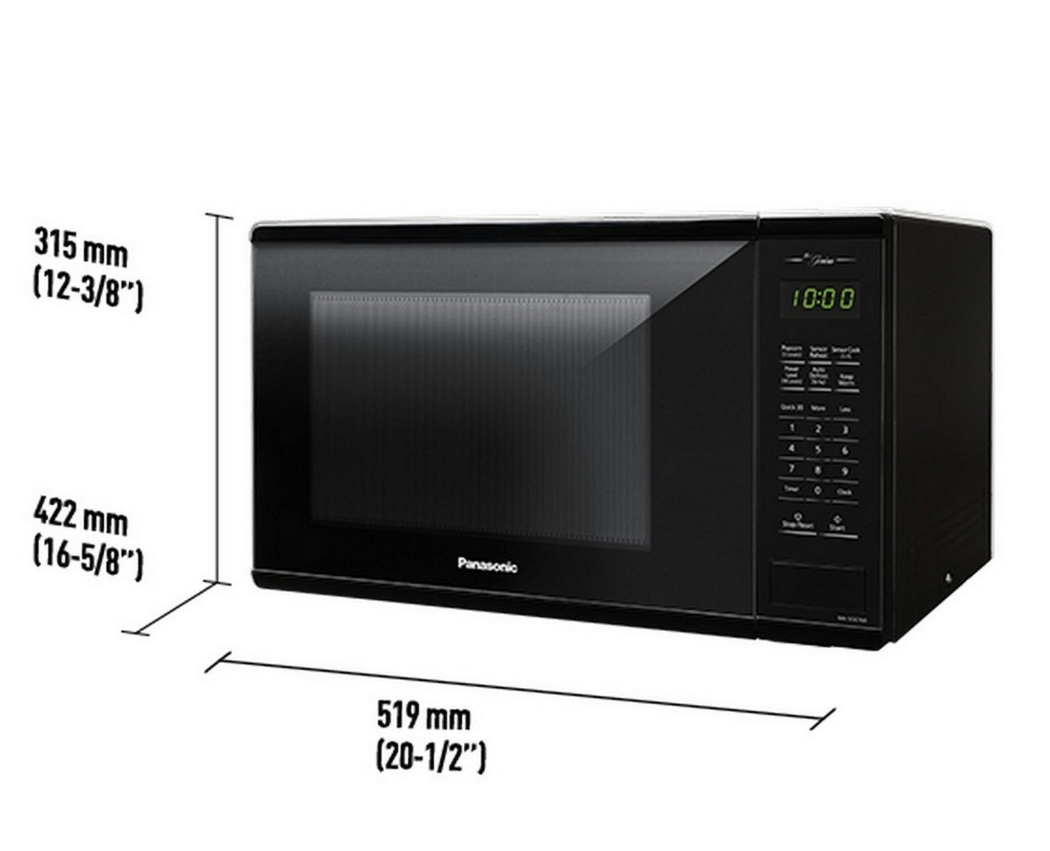 Panasonic - 1.3 cu. Ft Countertop Microwave in Black - NNSG676B