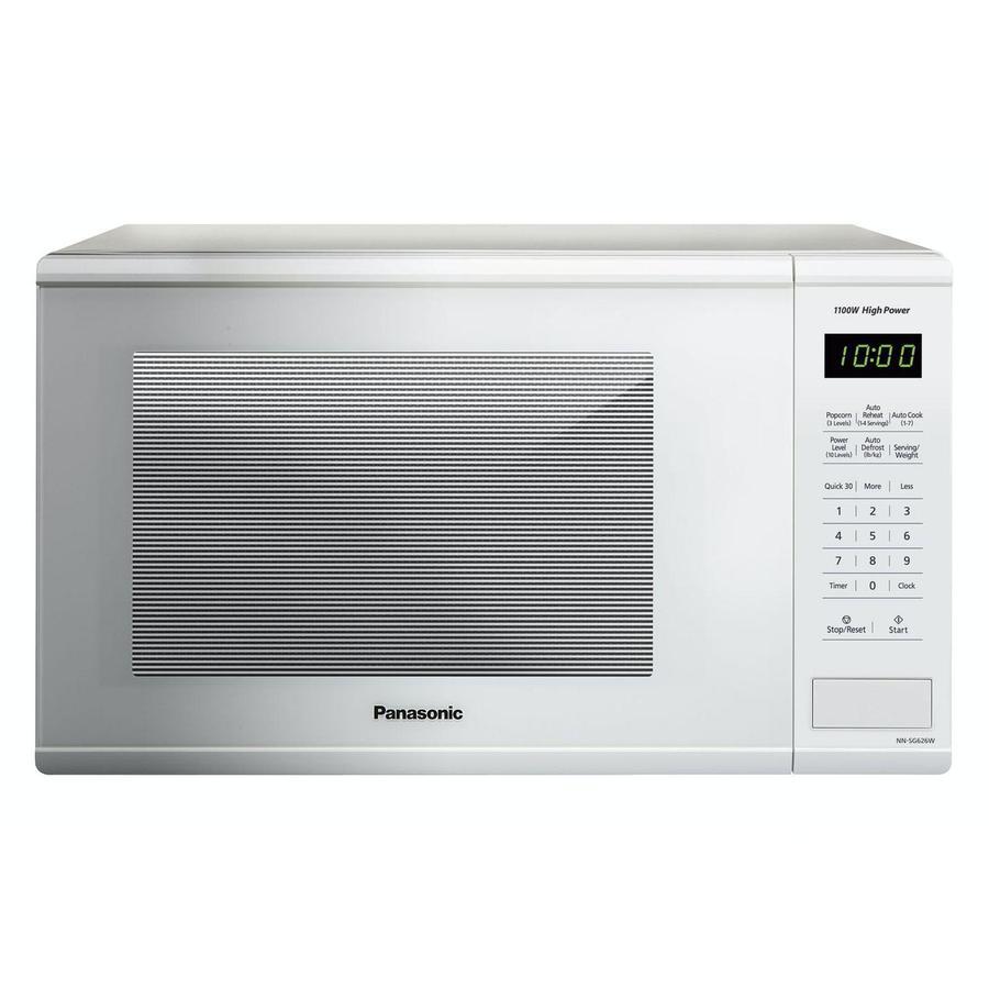 Panasonic - 1.3 cu. Ft Counter top Microwave in White - NNSG676W