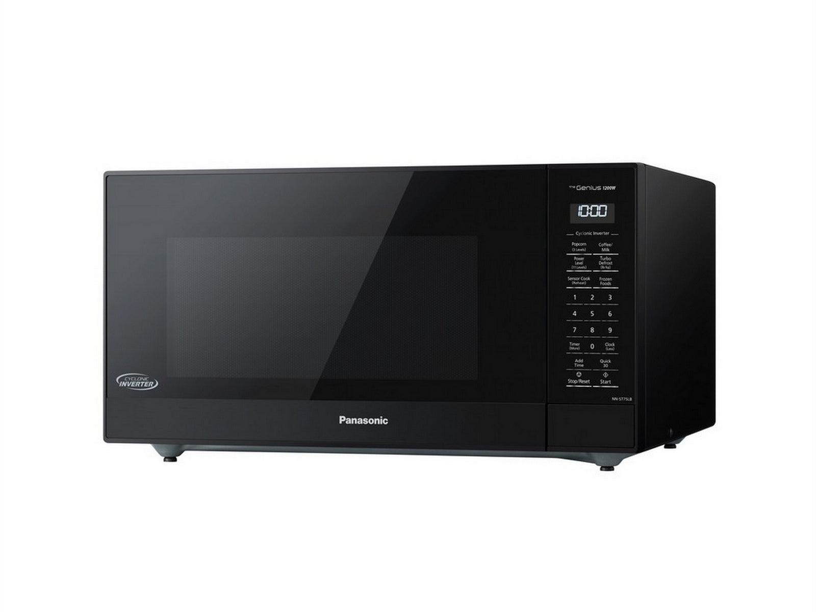 Panasonic - 1.6 cu. Ft Counter top Microwave in Black - NNST75LB