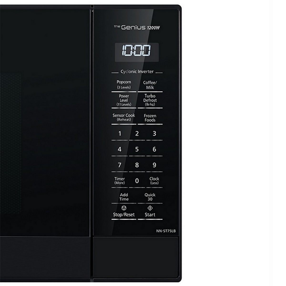 Panasonic - 1.6 cu. Ft Counter top Microwave in Black - NNST75LB